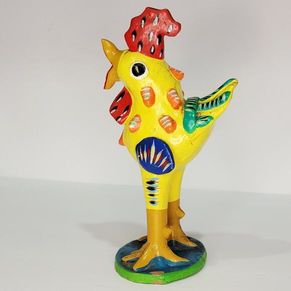 Original_GERARDO ORTEGA_Vintage Clay Rooster_Mexican Folk Art 7" - Picture 3 of 6